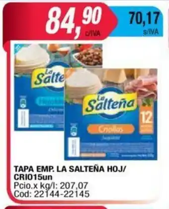 Maxiconsumo La Salteña Tapa Emp. HOJ/CRIO15un oferta
