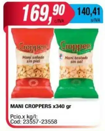Maxiconsumo Croppers Mani x340 gr oferta