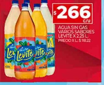 Supermercados DIA Agua Sin Gas Varios Sabores Levite x 2.25 L oferta