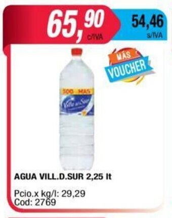 Maxiconsumo Agua Vill.D.Sur 2.25 lt oferta