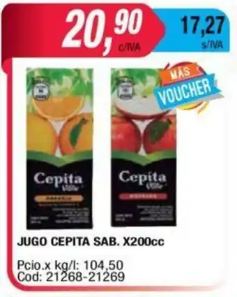 Maxiconsumo Cepita Jugo Sab x200cc oferta