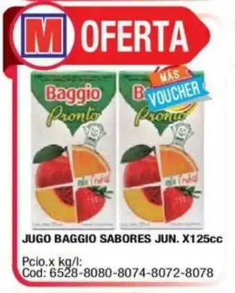 Maxiconsumo Baggio Pronto Jugo Sabores Jun. X125cc oferta
