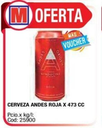 Maxiconsumo Cerveza Andes Roja X 473 CC oferta