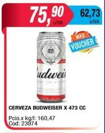 Maxiconsumo Budweiser Cerveza x 473 CC oferta