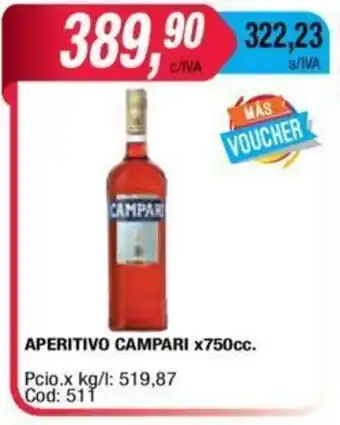 Maxiconsumo Campari Aperitivo x750cc. oferta