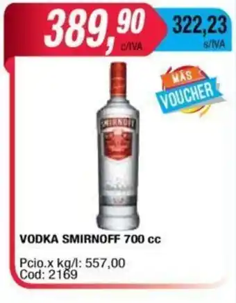 Maxiconsumo Smirnoff Vodka 700 cc oferta