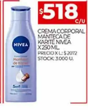 Supermercados DIA Crema Corporal Manteca De Karite Nivea x 250ml. oferta
