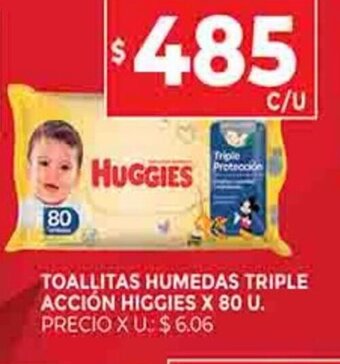 Supermercados DIA Toallitas Húmedas Triple Protección Huggies x 80 u oferta