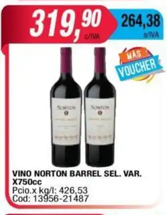 Maxiconsumo Norton Vino Barrel Sel. Var. X750cc oferta