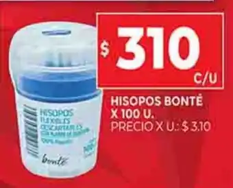 Supermercados DIA Hisopos Bonté x 100u oferta