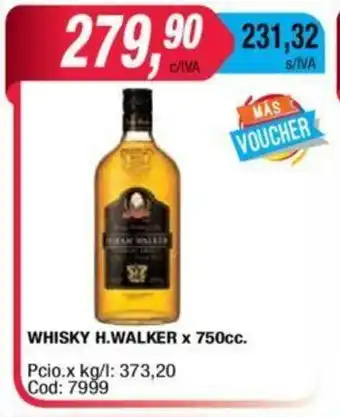 Maxiconsumo Whisky H.Walker x 750cc. oferta