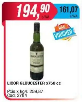 Maxiconsumo Gloucester Licor x750 cc oferta