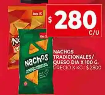 Supermercados DIA Nachos Tradicionales / Queso Dia x 100g oferta