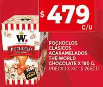 Supermercados DIA Pochoclos Clasicos Acaramelados The World Chocolate x 180g oferta