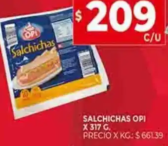 Supermercados DIA Salchichas Opi x 317g oferta