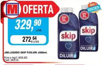 Maxiconsumo Skip P.Diluir Jab.Liquido x500ml. oferta