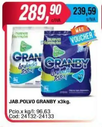 Maxiconsumo Granby Jab.Polvo x3kg. oferta