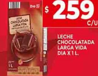 Supermercados DIA Leche Chocolatada Larga Vida Dia x 1L oferta