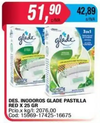 Maxiconsumo Glade Des. Inodoros Pastilla Red x 25 GR oferta