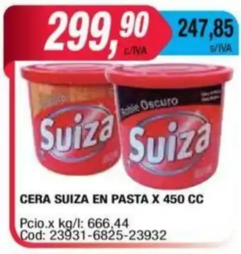 Maxiconsumo Suiza Cera En Pasta x 450 CC oferta