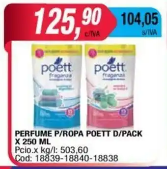 Maxiconsumo Poett Perfume P/Ropa D/Pack x 250 ML oferta