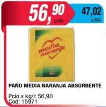 Maxiconsumo Media Naranja Paño Absorbente oferta
