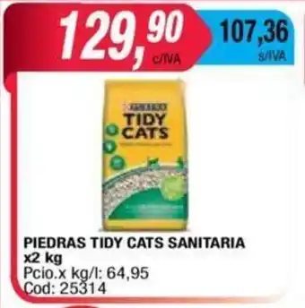 Maxiconsumo Tidy Cats Piedras Sanitaria x2 kg oferta