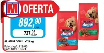 Maxiconsumo Dogui Al.Anim x7,5 kg oferta