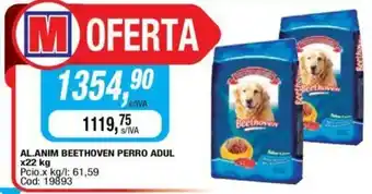 Maxiconsumo Beethoven Al.Anim Perro Adul x22 kg oferta