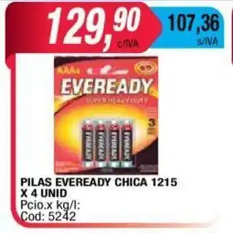 Maxiconsumo Eveready Chica Pilas 1215 x 4 Unid oferta