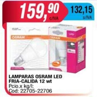 Maxiconsumo Osram Lamparas LED Fria-Calida 12 wt oferta