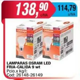 Maxiconsumo Osram Lamparas LED Fria-Calida 9 wt oferta