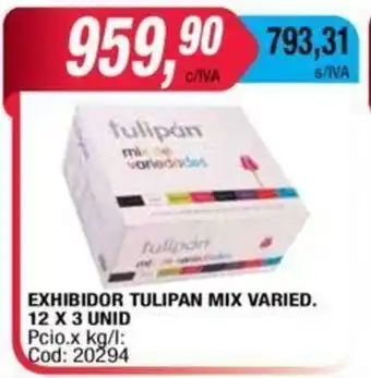 Maxiconsumo Tulipan Exhibidor Mix Varied. 12 x 3 UNID oferta