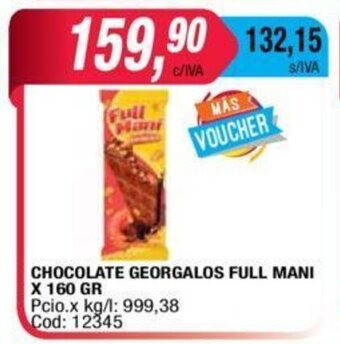 Maxiconsumo Full Mani Chocolate Georgalos x 160 GR oferta
