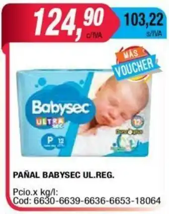 Maxiconsumo Babysec Ul.Reg. Pañal oferta
