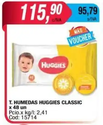 Maxiconsumo Huggies T. Humedas Classic x 48 un oferta