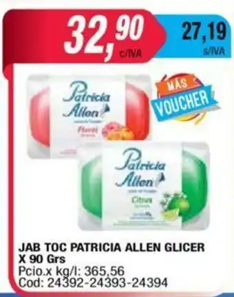 Maxiconsumo Patricia Allen Jab Toc Glicer x 90 Grs oferta