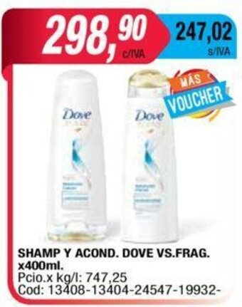 Maxiconsumo Dove Shamp Y Acond. Vs.Frag. x 400ml oferta