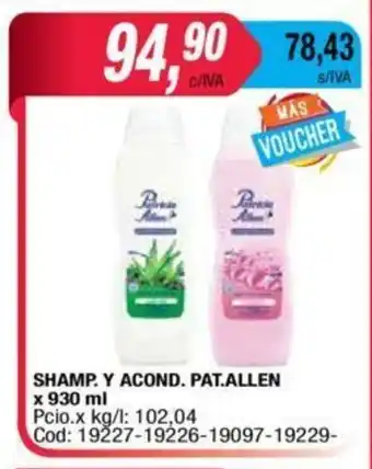 Maxiconsumo Pat.Allen Shamp. Y Acond. x 930 ml oferta