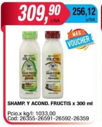 Maxiconsumo Shamp. Y Acond. Fructis x 300 ml oferta