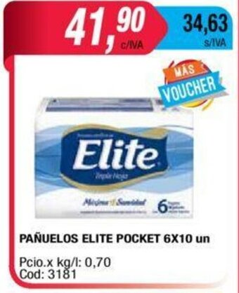 Maxiconsumo Elite Pañuelos Pocket 6x10 un oferta