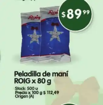 Supermercados Buenos Días Peladilla de maní Roig x 80g. oferta