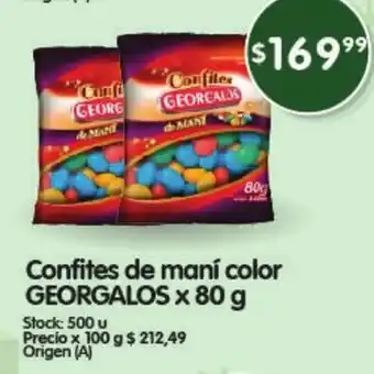 Supermercados Buenos Días Confites De Maní color Georgalos x 80g. oferta