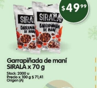 Supermercados Buenos Días Garrapiñada De Maní Sirala x 70g. oferta