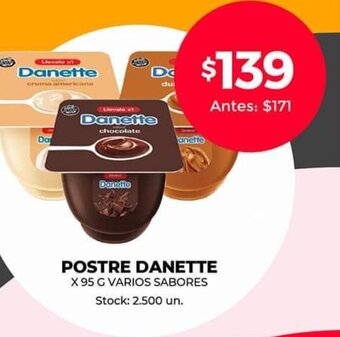 Supermercados Tadicor Postre Danette oferta