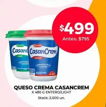 Supermercados Tadicor Queso Crema Casancrem oferta