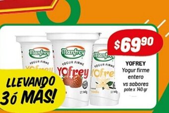 Almacor Yofrey Yogur Firme Entero vs Sabores oferta