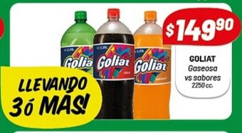 Almacor Goliat Gaseosa vs Sabores oferta