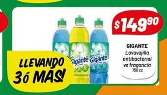 Almacor Gigante Lavavajilla Antibacterial vs Fragancia oferta