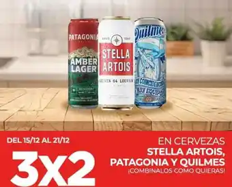 Supermercados DIA Cervezas Stella Artois, Patagonia Y Quilmes oferta